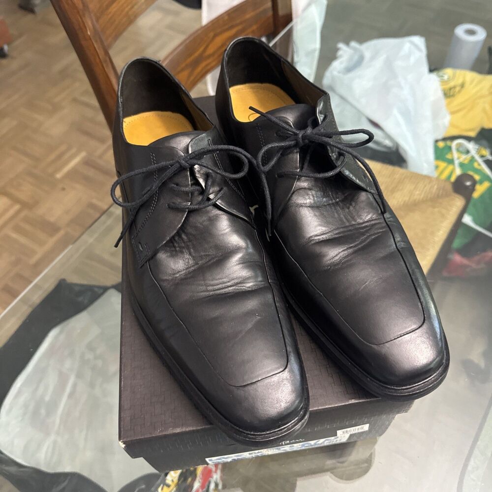 Cole Haan Air Jackson 3 Eye Ox Black Nappa Dress Shoe Men Sz 11.5 M